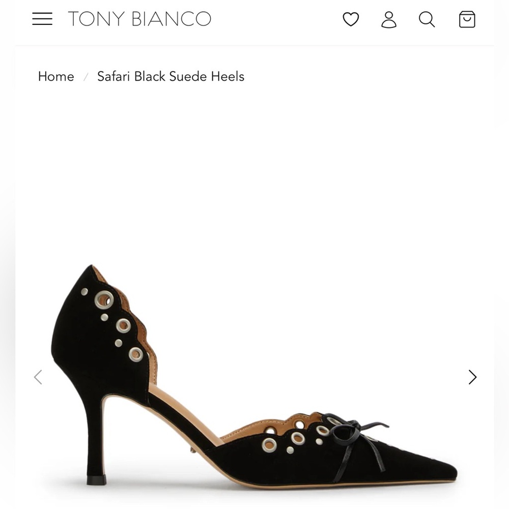 Tony Bianco - Safari Black Suede Heels